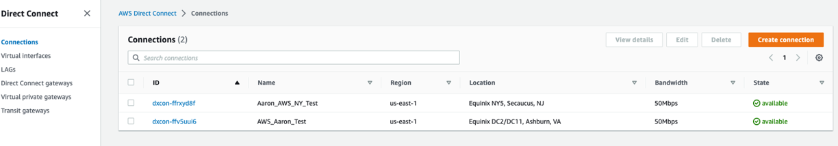 AWS Connections